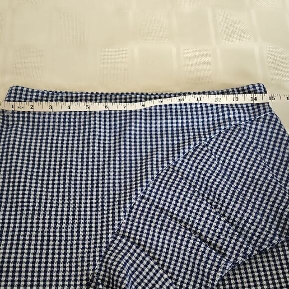 Topshop Blue and White Asymmetrical Mini Skirt - Picture 5 of 16